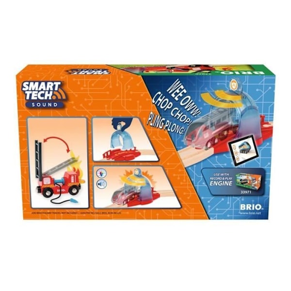 Brio World - 33976 - Smart Tech Sound Portico Firefighter Theme - Leksak för pojkar och flickor från 3 år Flerfärgad