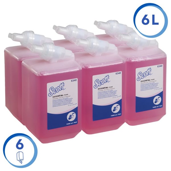 Scott Essential 6340 doftande handtvättskum för daglig användning - 6 refills x 1 liter