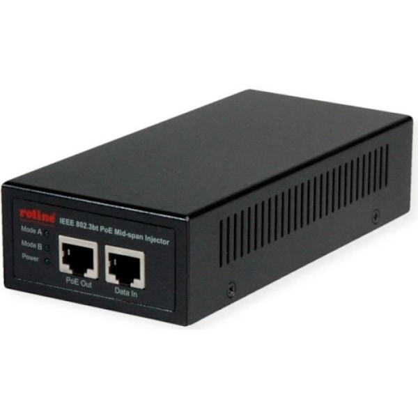ROLINE - Gigabit Ethernet - IEEE 802.3af, IEEE 802.3at - Schwarz - Leistung - Status - 56 V - 90 W () - 21.13.1203