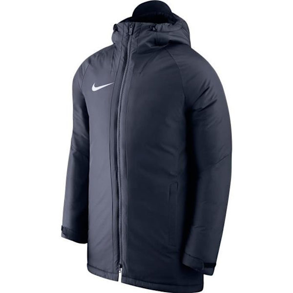 Blouson junior - Nike - Dry Academy 18 - Vattentålig - Långärmad - Justerbar huva Obsidian/obsidian/vit 10-12 år gammal
