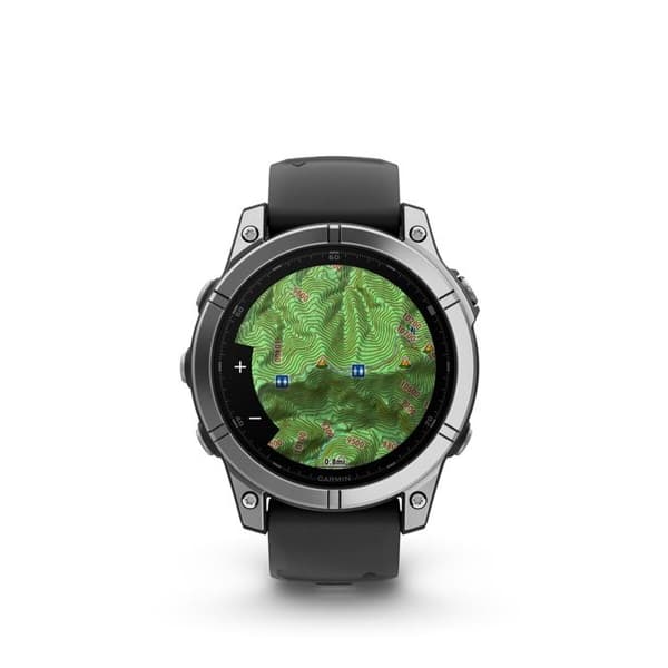 Montre connectée Garmin fenix E AMOLED 47 mm Stål Silver med Graphite armband