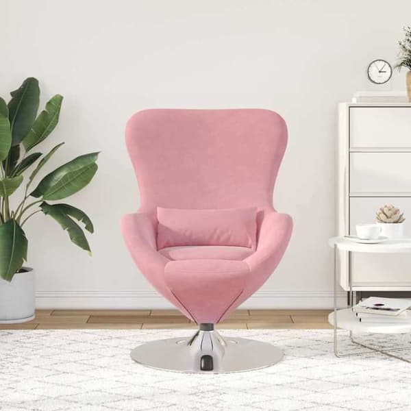 vidaXL Äggfåtölj Rosa Sammet 42002728