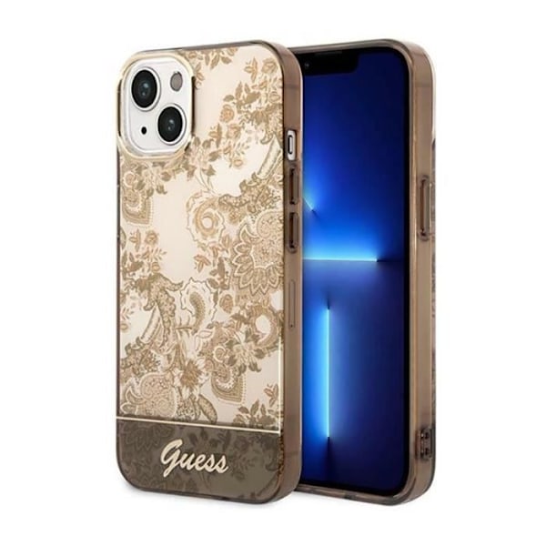 Guess Porcelain Collection - Fodral för iPhone 14 (Ochre) - 3666339090661