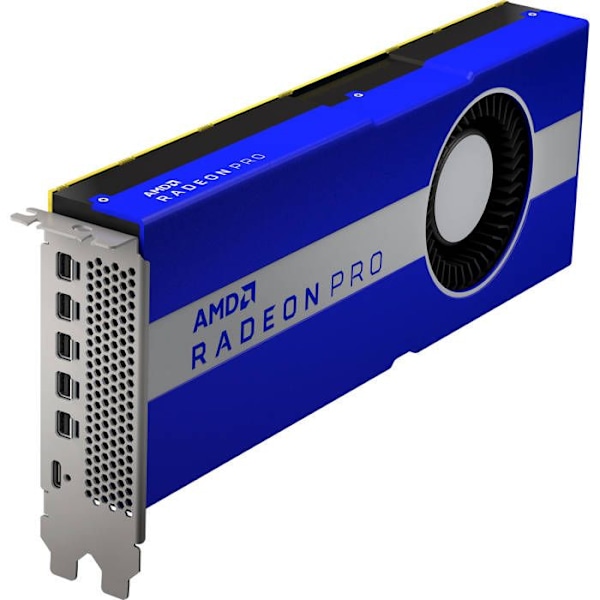 Grafikkort - AMD Radeon Pro W5700 - 8 GB GDDR6 - PCIe 4.0 x16 - 5 x Mini DisplayPort Blå
