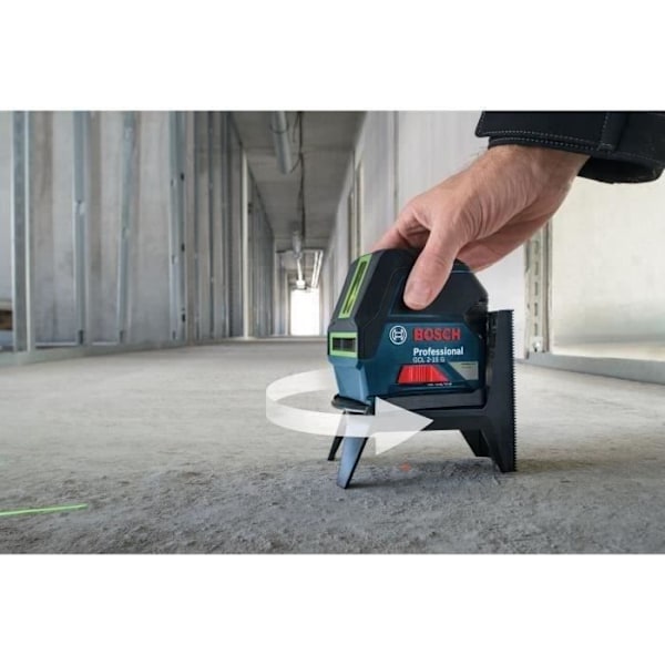 Bosch Professional GCL 2-15 G linjelaser Räckvidd 15 m + Roterande stöd RM1 + Fast stöd BM3 - 0601066J00 Svart