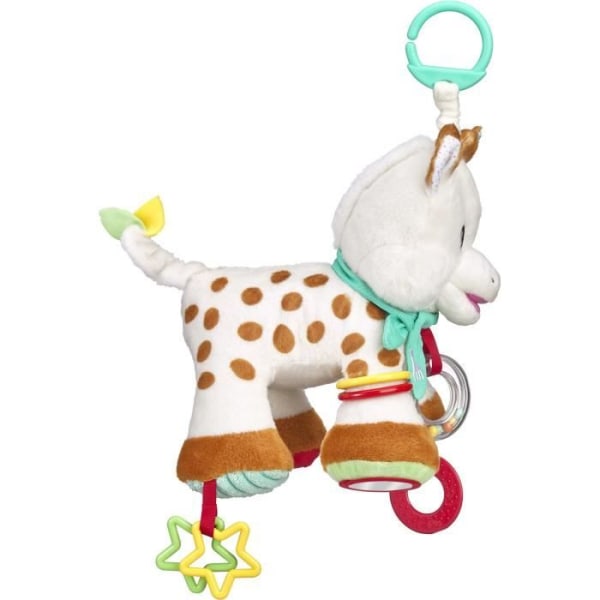 VULLI aktivitetsmjuk leksak - Micro sammet - Krok för fastsättning av barnvagn eller spjälsäng