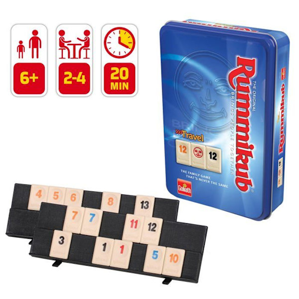 Brädspel - Rummikub brädspel - 926327 - Goliath - Original metalllåda - Från 6 år