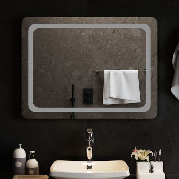 vidaXL LED badrumsspegel 80x60 cm 151787