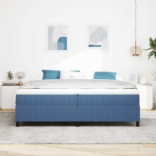 vidaXL Plattformssängram Blå 200 x 200 cm 3337430