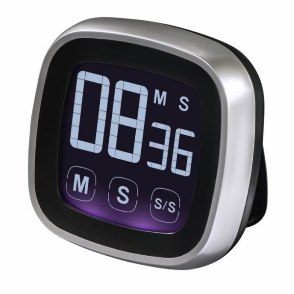 Köks timer - Touch - Silver/Svart - Digital - Touchscreen - Programmerbar upp till 99 min Silver/svart
