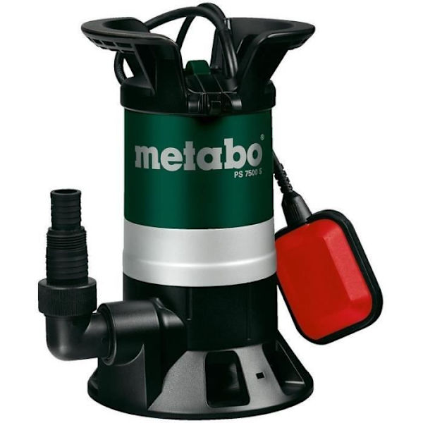 Dränkbar pump för smutsigt vatten - METABO - PS 7500 S - Kartong Grön