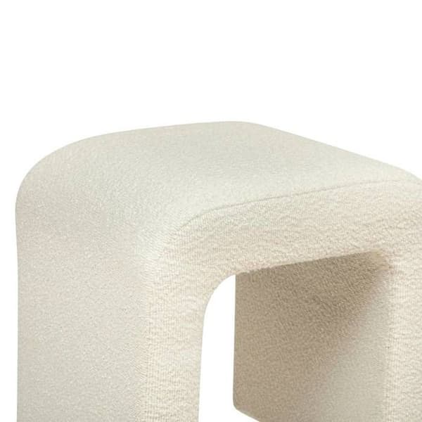Puff "Sevi" i bouclé 41x35cm vit Vit