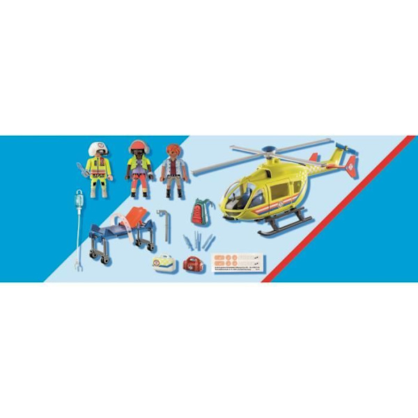 PLAYMOBIL 71203 Rescue Helikopter, Figur, City Action Rescuers Flerfärgad