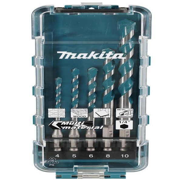 Perforator Makita - E-16732 - Perforator SET MED UNIVERSALBORR 1/4HEX /5 st.
