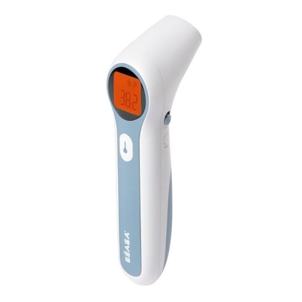 BÉABA - Digital Infrarödtermometer utan kontakt - Frontmätning - Öron - Ambient - Febervarning - Thermospeed vitt och blått