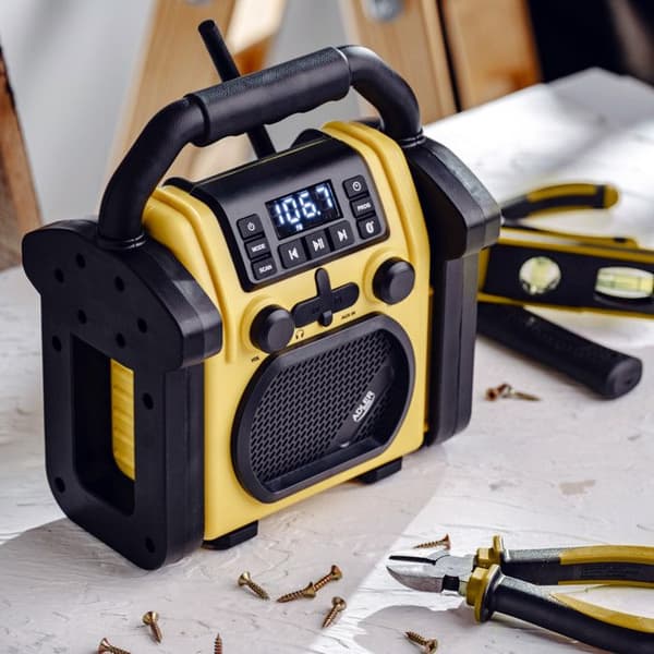 Byggarbetsradio Adler, Bluetooth 5.1, IPX 54, effekt 10 W, AD 1911