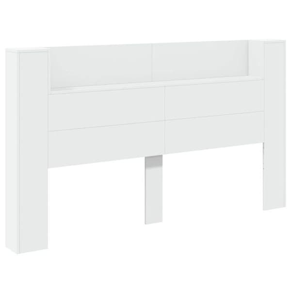 Sovrumsskåp Vidaxl Sänggavel med LED Vit 180 x 16,5 x 103,5 cm