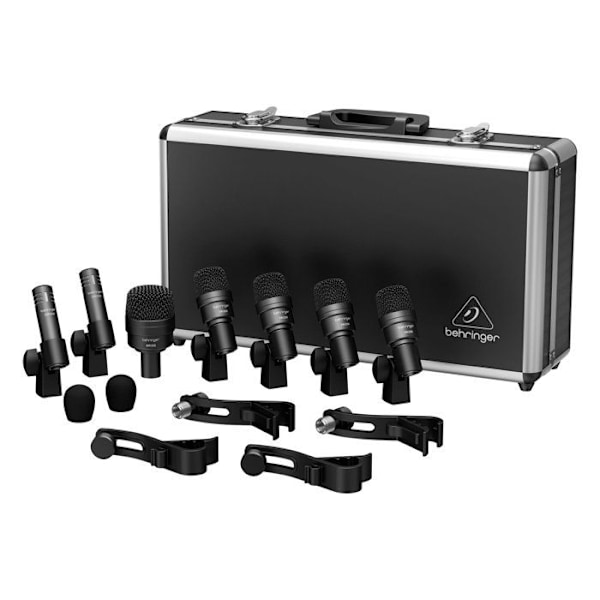 Professionella Mikrofonset - BEHRINGER - BC1200 - 7 Delar - Perfekt för Studio och Konsert - Trådad Svart