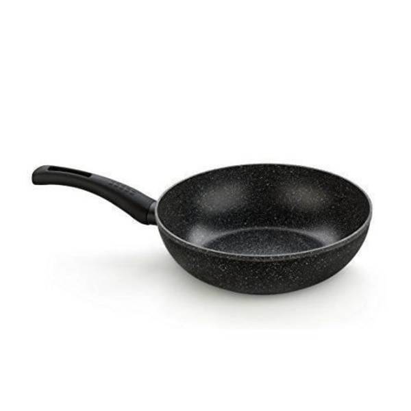 Monix Cosmos - Wok, 28 cm, med non-stick steneffekt, antracit mörkgrå färg - M512028