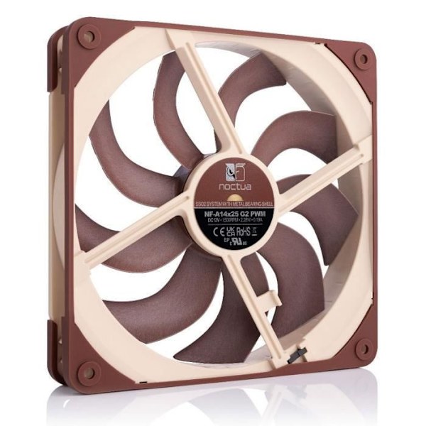 Noctua NF-A14X25 G2 PWM - Tyst 120 mm 4-stifts PWM-fodralfläkt