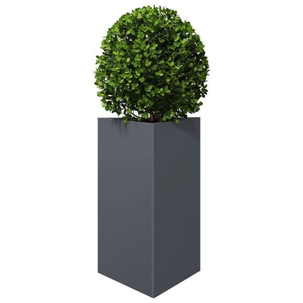 vidaXL Triangulär planteringslåda antracit 50x43x75 cm stål 851175