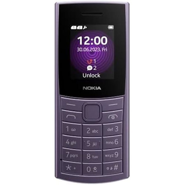 Nokia 110 4G 2023 Mobiltelefon - Dual Sim - 1,8" skärm - Kamera - Lila