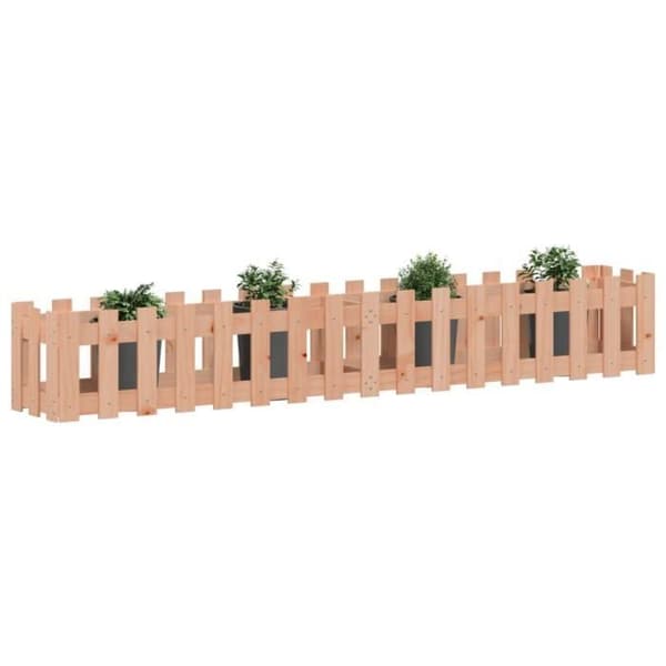 vidaXL Garden Raised Bed Staket Design Solid Douglas Wood 832505