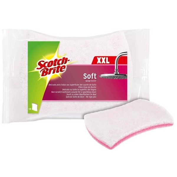 Rengöringssvamp Soft XXL Rosa/vit