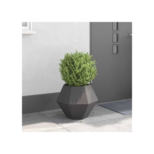 Planteringslåda i stål - vidaXL - 50x50x40 cm - Svart - Rektangulär design - Utomhusbruk - Montering krävs