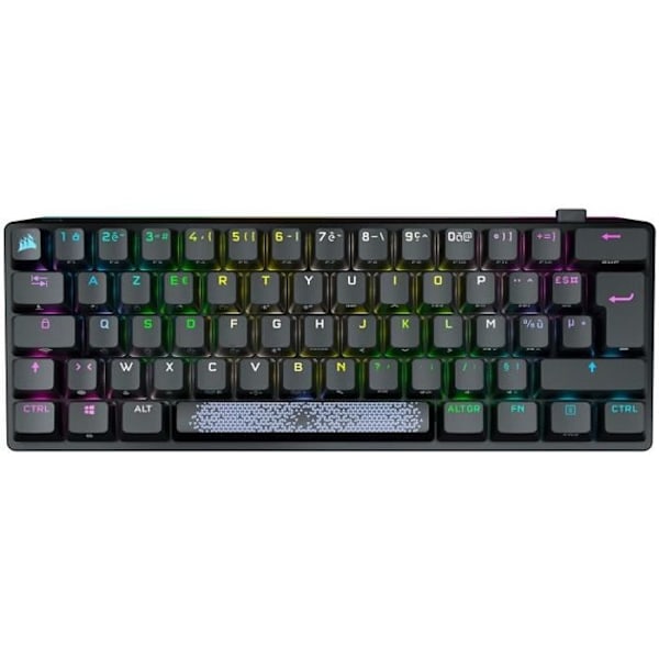 Mekaniskt speltangentbord - CORSAIR - AZERTY - K70 PRO MINI Wireless - RGB LED - CHERRY MX Röd - (CH-9189010-FR) Svart