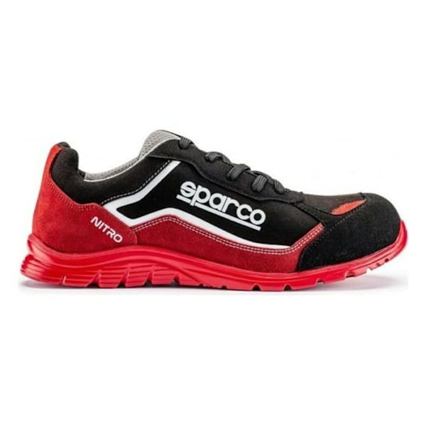 Sparco sneakers - S0752242RSNR - S3 Nitro S24 låg sko - röd och svart - storlek 42 - NITRO 07522 RSNR - 42 röd svart 42