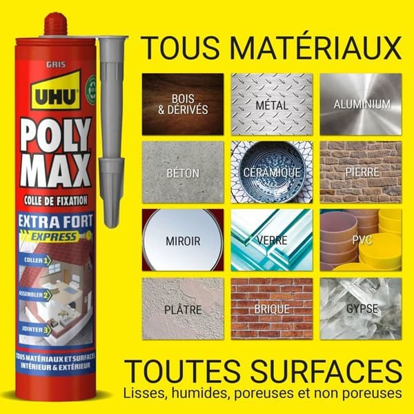 Mastic-koll - UHU - Extra Stark - Poly Max - MSP hybrid - 425 g