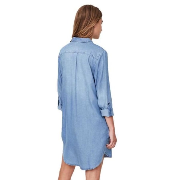 Vero Moda Silla långärmad skjortklänning - Blå - Dam - Vuxen Blå XL