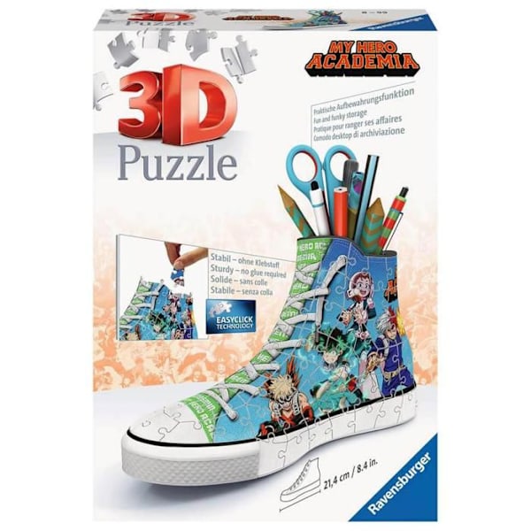 Pussel 3D - RAVENSBURGER - Sneakers My Hero Academia - Vit - 14 år - Blandet Vit