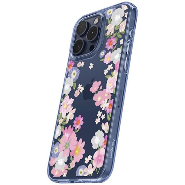 Telefonfodral - telefon bumper Spigen Liquid Crystal Fodral till iPhone 15 Pro - Blommande