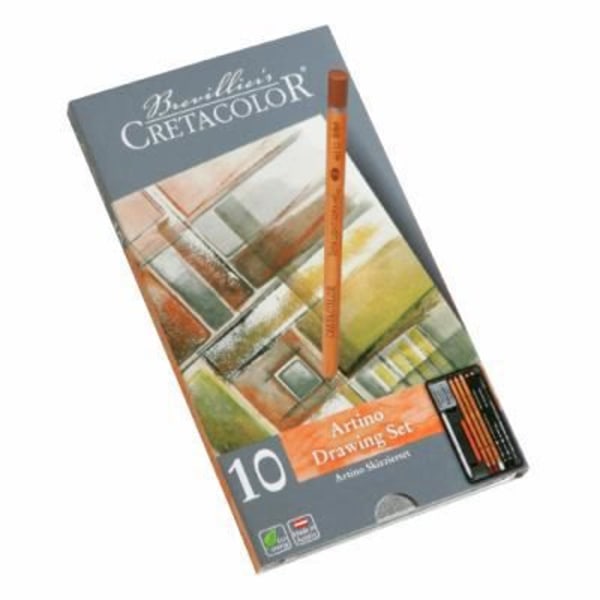 Coffret esquisse Artino från Crétacolor - 10 tillbehör för teckning av utmärkt kvalitet Blanche, sanguine, ljus sepia, svar
