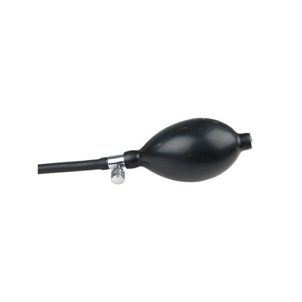 Analplugg - XR Brands - Uppblåsbar - Med handpump - Svart - Ribbad struktur Svart