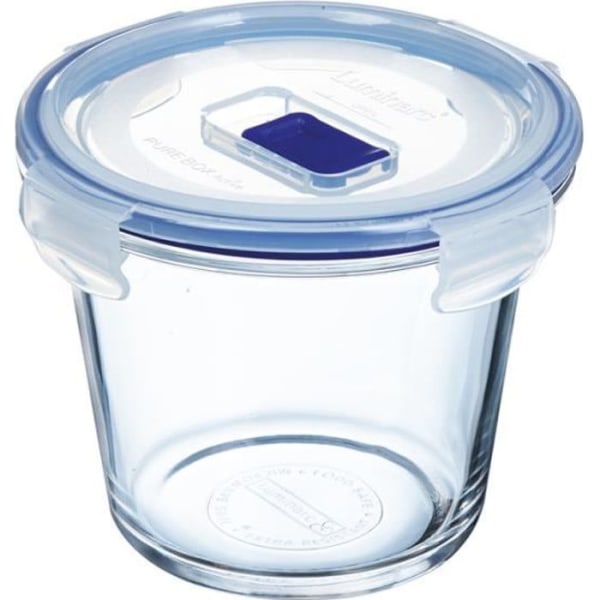 LUMINARC Rund låda Ren låda aktiv 84 cl transparent + transparent och blått lock