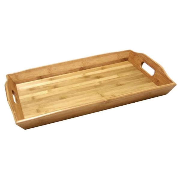 Servicebricka - Olympia - Bambou - Rektangulär - 76x58.4x38.1 cm - Brun Klart trä