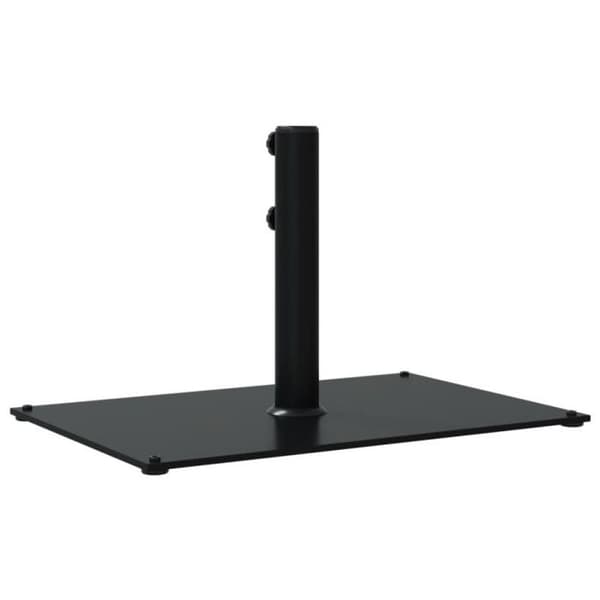 Parasollfot för stångar Ø32 38 48 mm 15 kg rektangulär svart