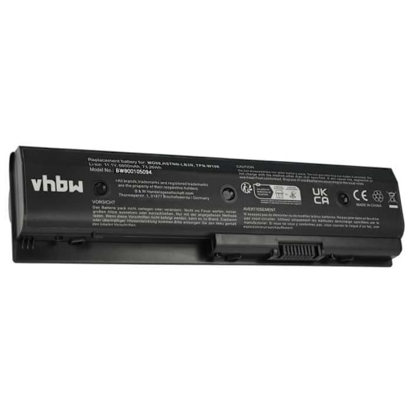vhbw 1x Batteri kompatibel med HP Envy dv4-5206tx, dv4-5203tx, dv4-5205tx, dv4-5202tu, dv4-5202tx bärbar dator (6600mAh,