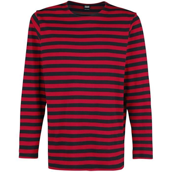Långärmad t-shirt - Urban Classics - Röd/svart - 100% Bomull - Standard passform - Herr röd svart XXL