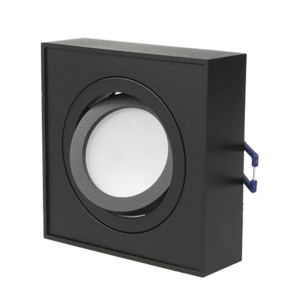 Maclean MCE464 B Plafonnier spot för ljuskällor MR16/GU10 svart 94x94x32 mm fyrkantig aluminium Svart