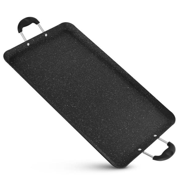 NutriChef Dubbelbrännare Non-stick Bakplåt - 30 cm - Diskmaskinssäker - Rektangulär