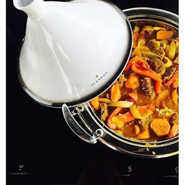 Impact rostfritt stål tagine - SCANPAN - 32 cm - Vit - Keramik, Rostfritt stål Vit