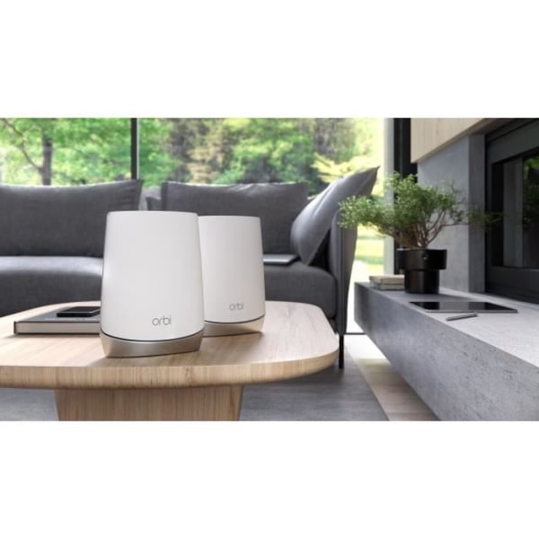 NETGEAR Orbi RBK752 Tri-band AX4200 6 Mesh WIFI-system - 2-pack - upp till 60 anslutna enheter och 350 m² täckning