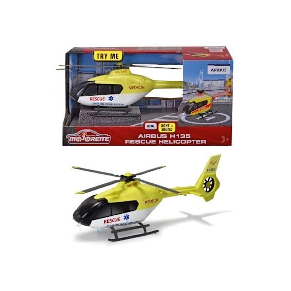 Majorette - Samu Airbus H135 Helikopter - Från 3 år Flerfärgad