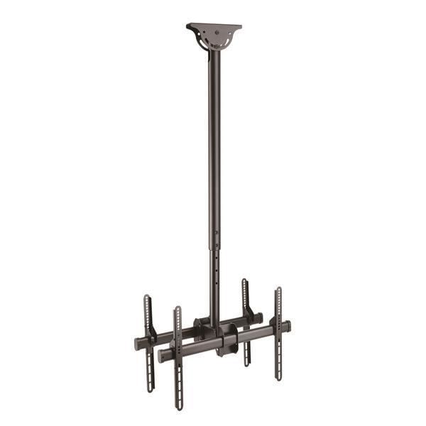 Dubbel takfäste - StarTech.com - FPCEILBTB - För TV-apparater 32" till 75" - Justerbar höjd - Max belastning 45 kg Svart