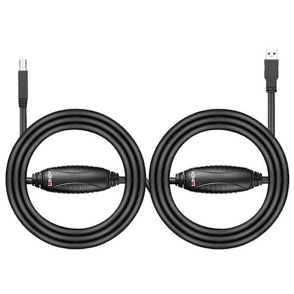 USB-kabel - Lindy - USB 3.0 - 10 m - Aktiv - USB Type A (M) till USB Type B (M)