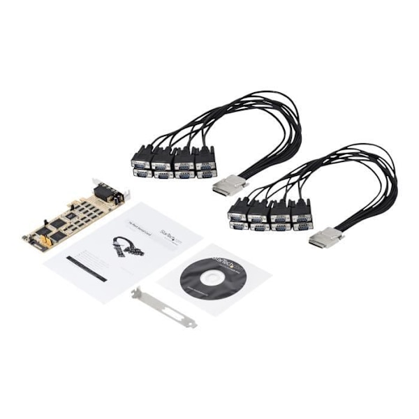 STARTECH 16-portars DB9 RS232 seriellt PCI Express-kort - Lågprofil höghastighets PCIe seriell adapter - PCI Express